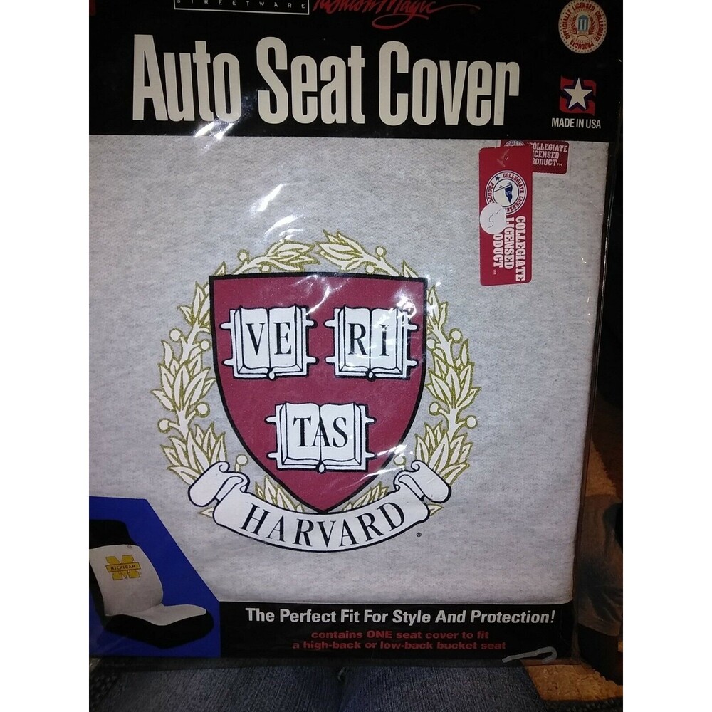 Auto Seat Cover  Harvard Logo